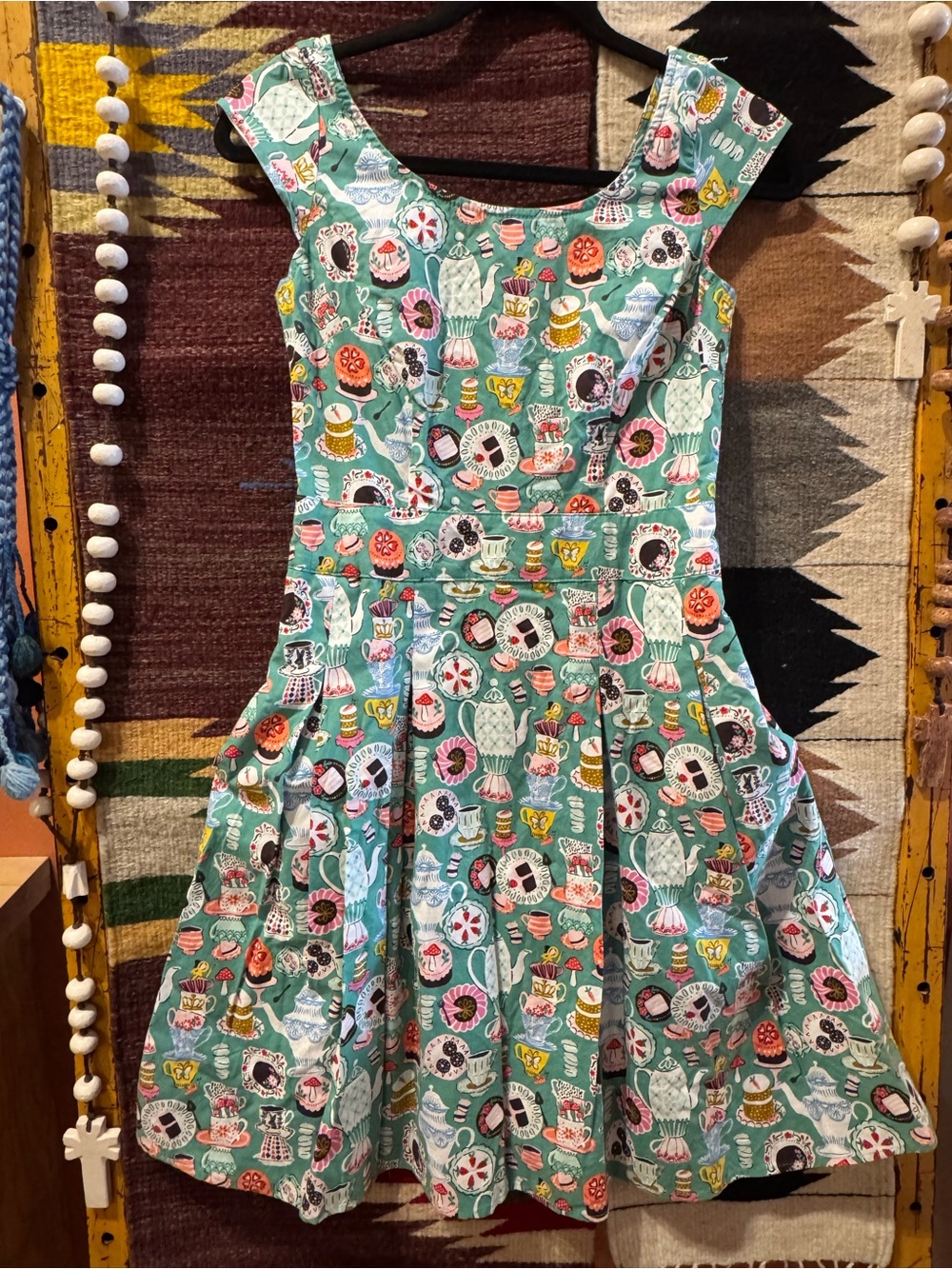 Dessert & Mocha Print Fit-and-Flare Dress